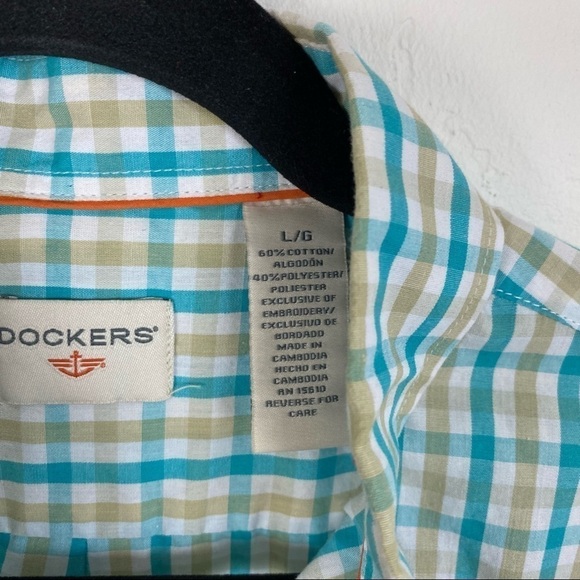 Dockers button up plaid shirt large - Picture 4 of 6
